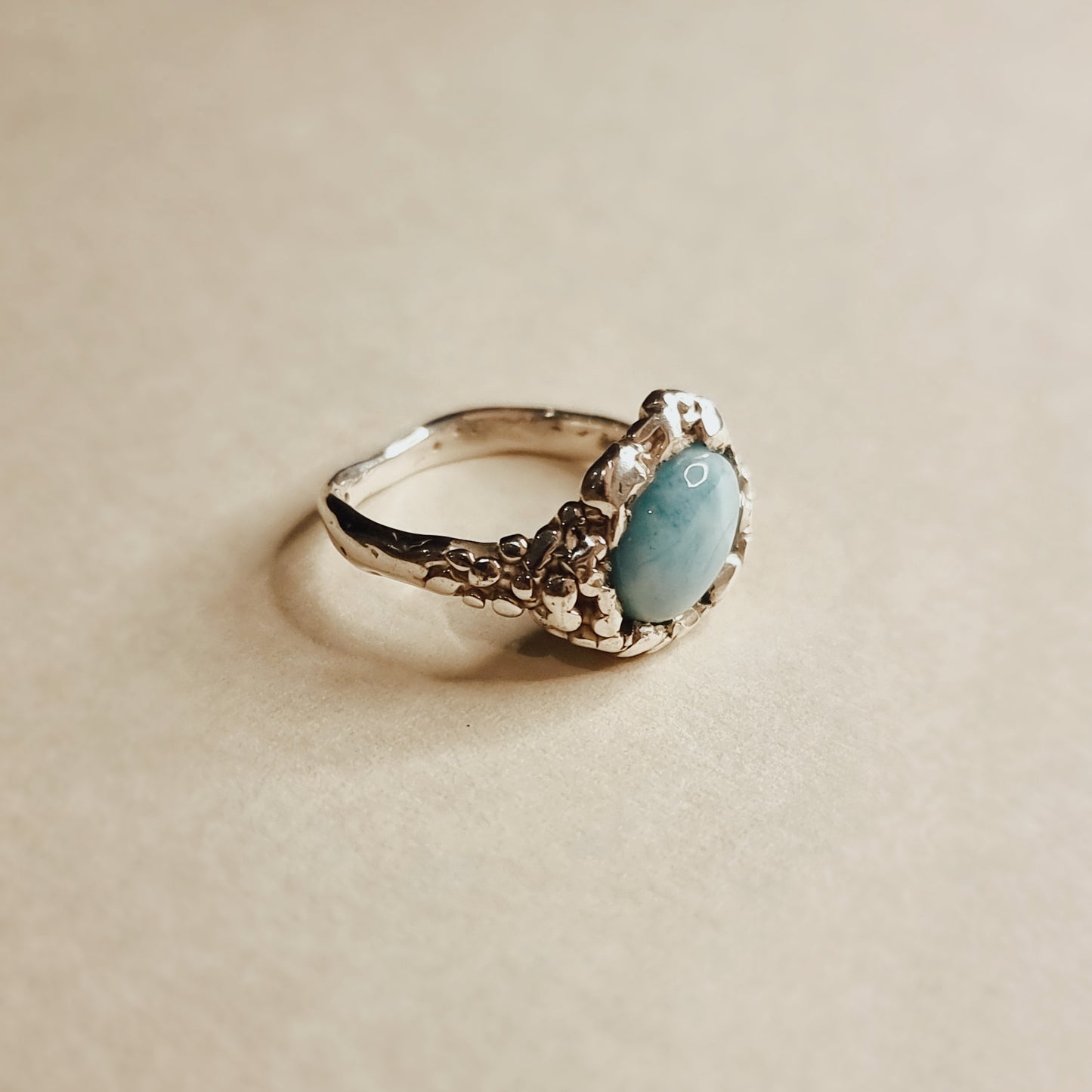 Seaborne Larimar Ring Size Q